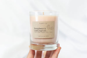 Raspberry Lamington - Scented Soy Candle - Premium Crystals + Gifts from Clarity Co. - NZ's Favourite Online Crystal Shop
