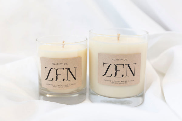 Zen - Scented Soy Candle - Premium Crystals + Gifts from Clarity Co. - NZ's Favourite Online Crystal Shop