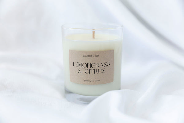 Lemongrass + Citrus - Scented Soy Candle - Premium Crystals + Gifts from Clarity Co. - NZ's Favourite Online Crystal Shop