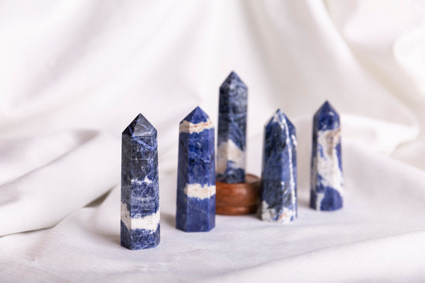 Sodalite Polished Points - Premium Crystals + Gifts from Clarity Co. - NZ's Favourite Online Crystal Shop