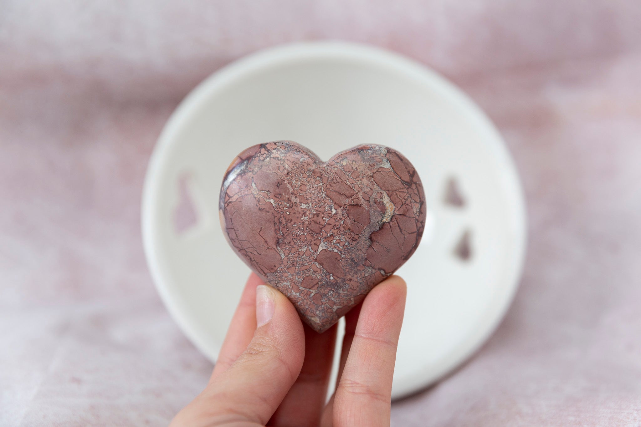 High Atlas Mountain Jasper Heart  #2 - Premium Crystals + Gifts from Clarity Co. - NZ's Favourite Online Crystal Shop