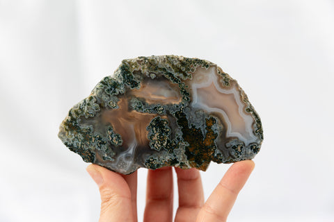 Moss Agate Slab #5 - Premium Crystals + Gifts from Clarity Co. - NZ's Favourite Online Crystal Shop