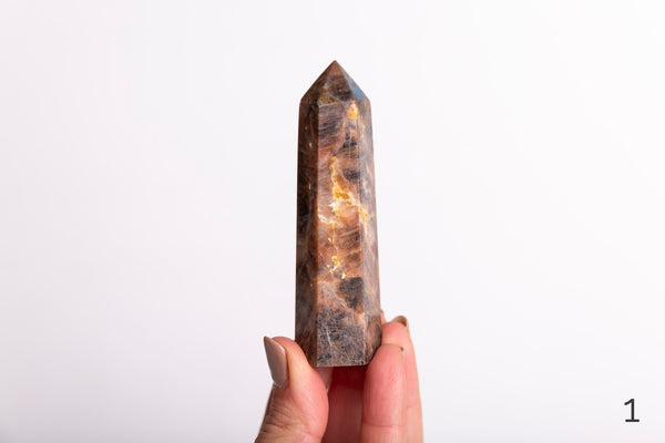 Black Moonstone Polished Points - Premium Crystals + Gifts from Clarity Co. - NZ's Favourite Online Crystal Shop