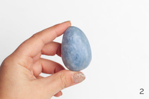 Blue Calcite Palmstones - Premium Crystals + Gifts from Clarity Co. - NZ's Favourite Online Crystal Shop