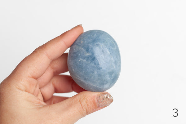 Blue Calcite Palmstones - Premium Crystals + Gifts from Clarity Co. - NZ's Favourite Online Crystal Shop