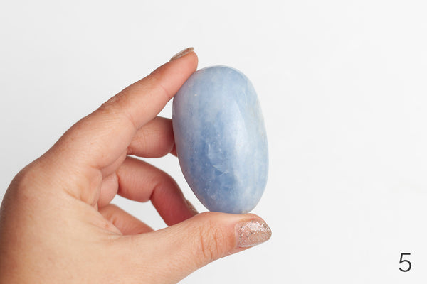 Blue Calcite Palmstones - Premium Crystals + Gifts from Clarity Co. - NZ's Favourite Online Crystal Shop