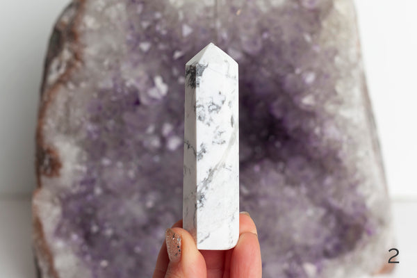 Howlite Polished Points - Premium Crystals + Gifts from Clarity Co. - NZ's Favourite Online Crystal Shop