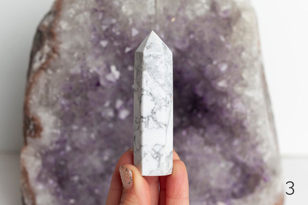 Howlite Polished Points - Premium Crystals + Gifts from Clarity Co. - NZ's Favourite Online Crystal Shop