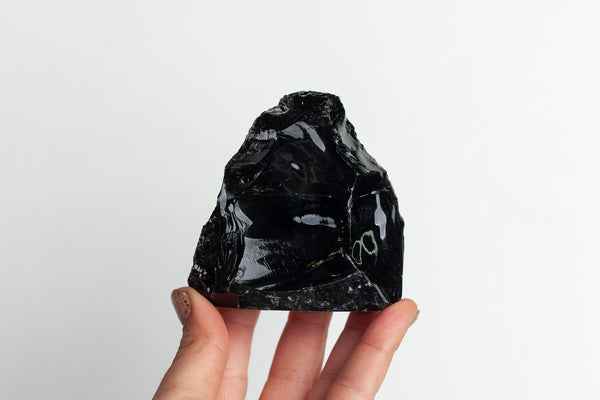 Black Obsidian Cut Base #1 - Premium Crystals + Gifts from Clarity Co. - NZ's Favourite Online Crystal Shop