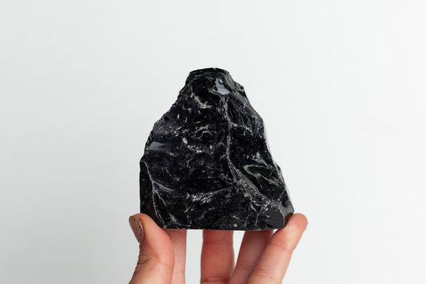 Black Obsidian Cut Base #1 - Premium Crystals + Gifts from Clarity Co. - NZ's Favourite Online Crystal Shop