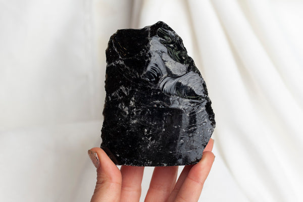 Black Obsidian Cut Base #2 - Premium Crystals + Gifts from Clarity Co. - NZ's Favourite Online Crystal Shop