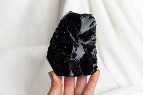 Black Obsidian Cut Base #2 - Premium Crystals + Gifts from Clarity Co. - NZ's Favourite Online Crystal Shop