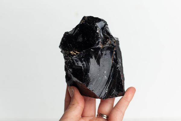 Black Obsidian Cut Base #3 - Premium Crystals + Gifts from Clarity Co. - NZ's Favourite Online Crystal Shop