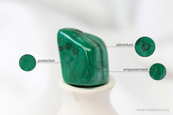 Malachite Large Tumblestones - Premium Crystals + Gifts from Clarity Co. - NZ's Favourite Online Crystal Shop