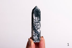 Moss Agate Polished Points - Premium Crystals + Gifts from Clarity Co. - NZ's Favourite Online Crystal Shop