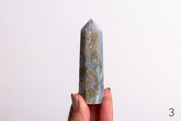 Moss Agate Polished Points - Premium Crystals + Gifts from Clarity Co. - NZ's Favourite Online Crystal Shop