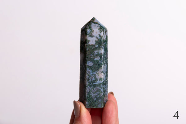 Moss Agate Polished Points - Premium Crystals + Gifts from Clarity Co. - NZ's Favourite Online Crystal Shop