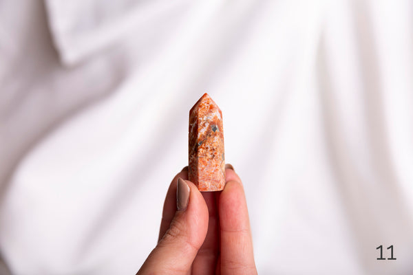 Sunstone + Apatite Polished Points - Premium Crystals + Gifts from Clarity Co. Crystals - NZ's Favourite Online Crystal Shop