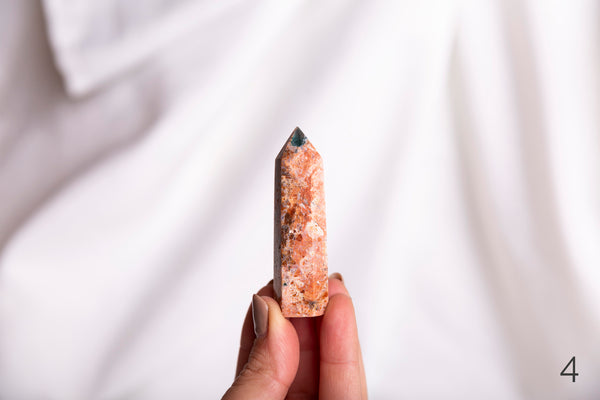 Sunstone + Apatite Polished Points - Premium Crystals + Gifts from Clarity Co. Crystals - NZ's Favourite Online Crystal Shop