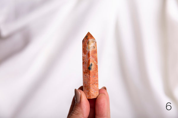 Sunstone + Apatite Polished Points - Premium Crystals + Gifts from Clarity Co. Crystals - NZ's Favourite Online Crystal Shop