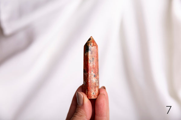 Sunstone + Apatite Polished Points - Premium Crystals + Gifts from Clarity Co. Crystals - NZ's Favourite Online Crystal Shop