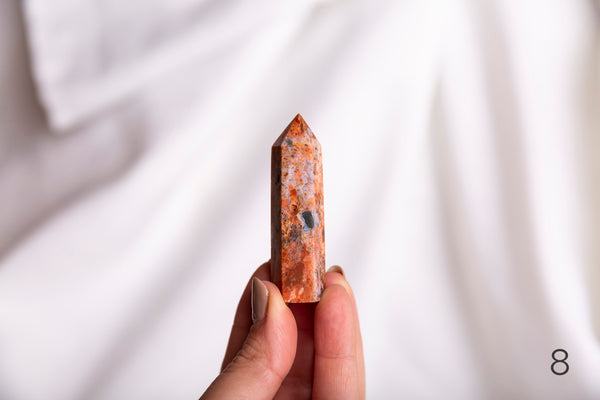 Sunstone + Apatite Polished Points - Premium Crystals + Gifts from Clarity Co. Crystals - NZ's Favourite Online Crystal Shop