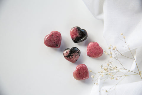 Rhodonite Small Hearts - Premium Crystals + Gifts from Clarity Co. - NZ's Favourite Online Crystal Shop