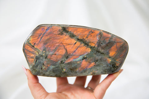 Sunset Labradorite Freeform (Orange Flash) - Premium Crystals + Gifts from Clarity Co. - NZ's Favourite Online Crystal Shop